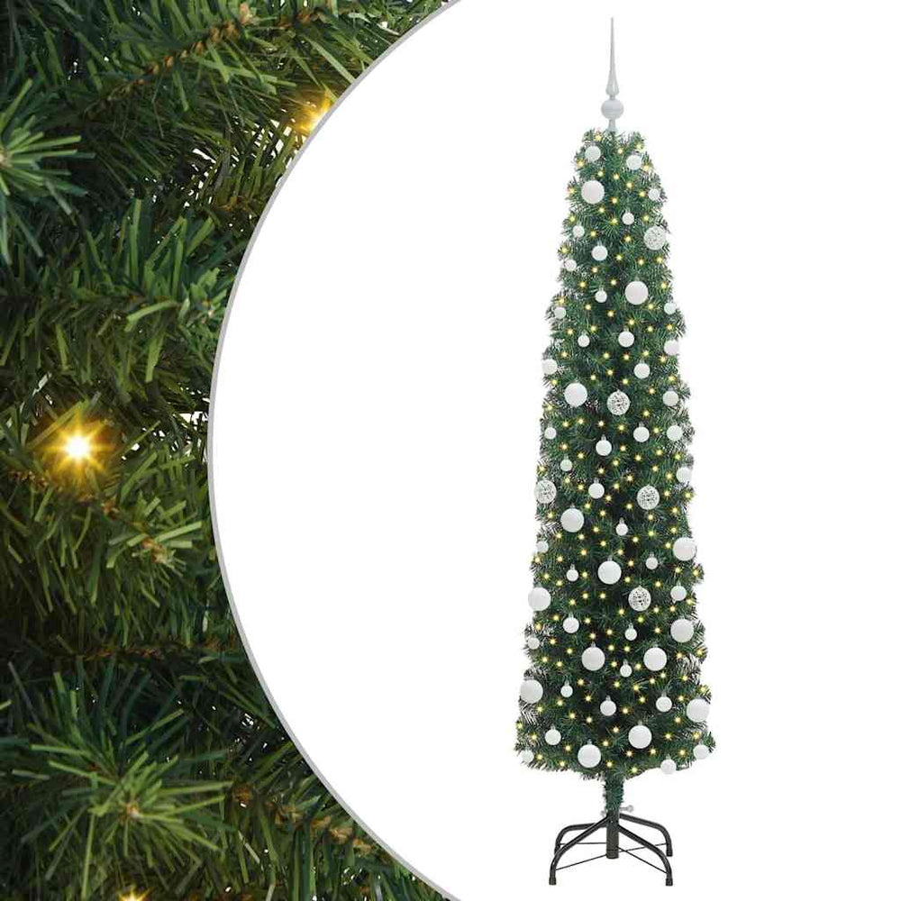 Vidaxl kunstkerstboom groen 180 cm pvc en staal en kunststof