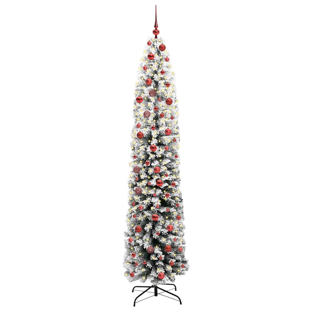 Vidaxl kunstkerstboom groen 210 cm pvc en staal en kunststof
