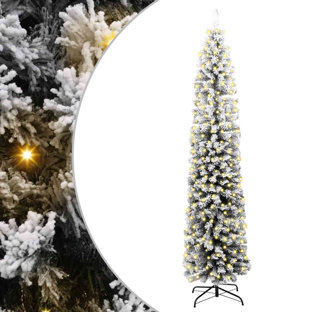 Vidaxl kunstkerstboom groen 240 cm pvc en staal en kunststof