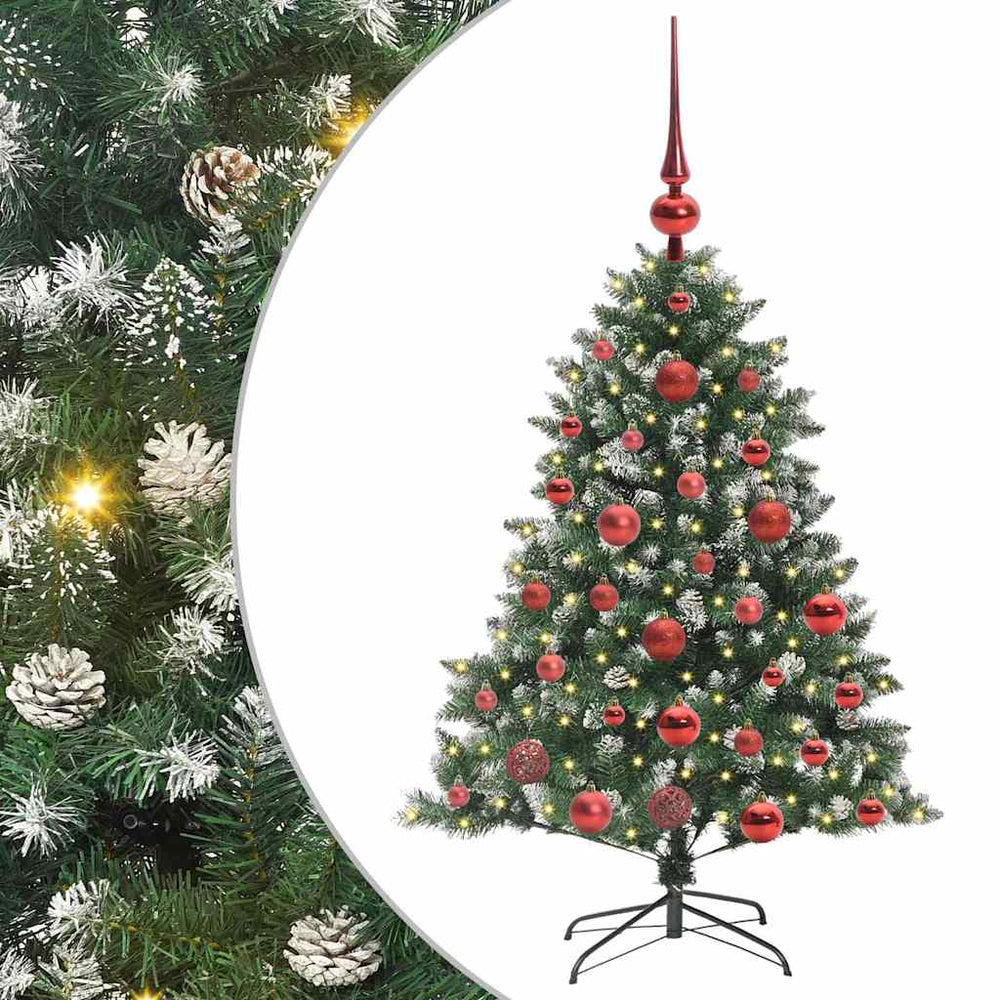 Vidaxl kunstkerstboom met 150 led groen 120 cm pvc en plastic en staal