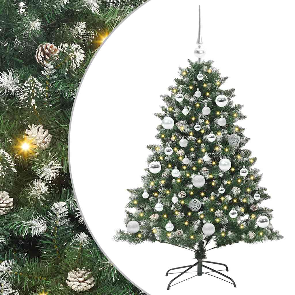 Vidaxl kunstkerstboom met 150 led groen 120 cm pvc en plastic en staal
