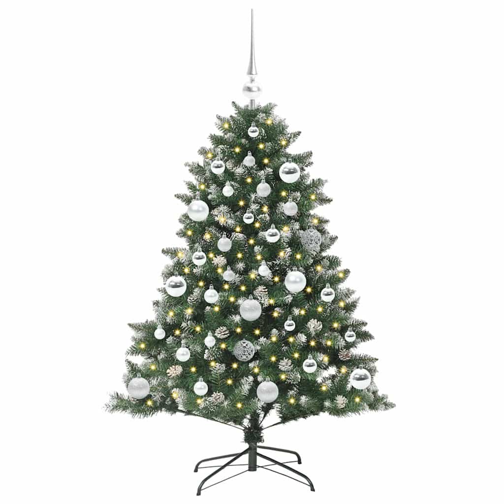 Vidaxl kunstkerstboom met 150 led groen 120 cm pvc en plastic en staal