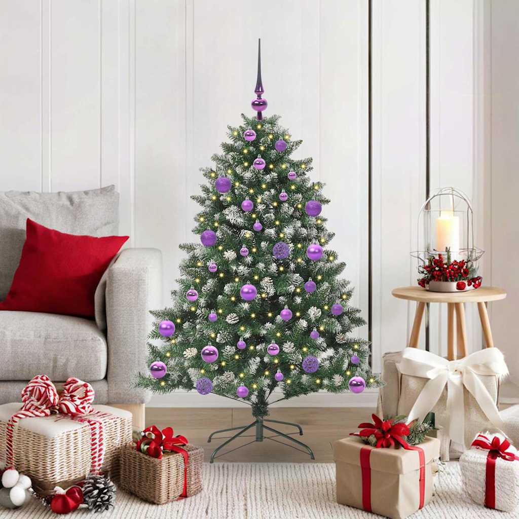 Vidaxl kunstkerstboom met 150 led groen 120 cm pvc en plastic en staal