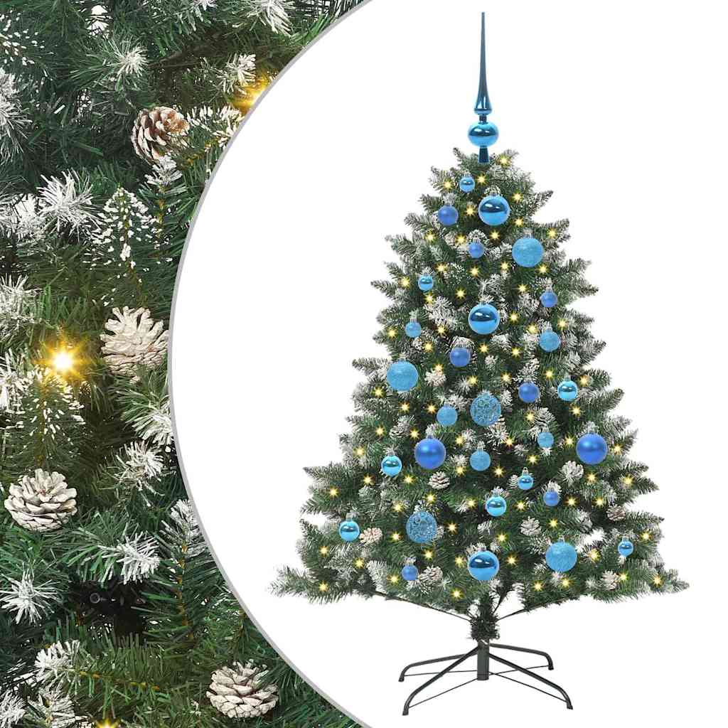 Vidaxl kunstkerstboom met 150 led groen 120 cm pvc en plastic en staal