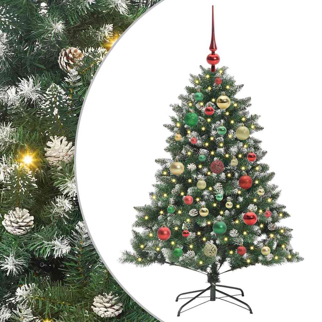 Vidaxl kunstkerstboom met 150 led groen 120 cm pvc en plastic en staal