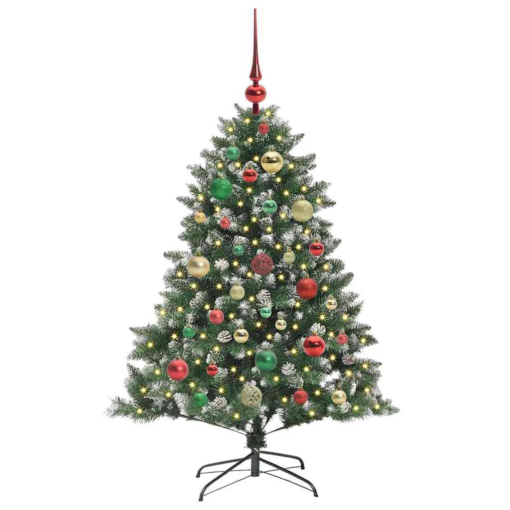 Vidaxl kunstkerstboom met 150 led groen 120 cm pvc en plastic en staal