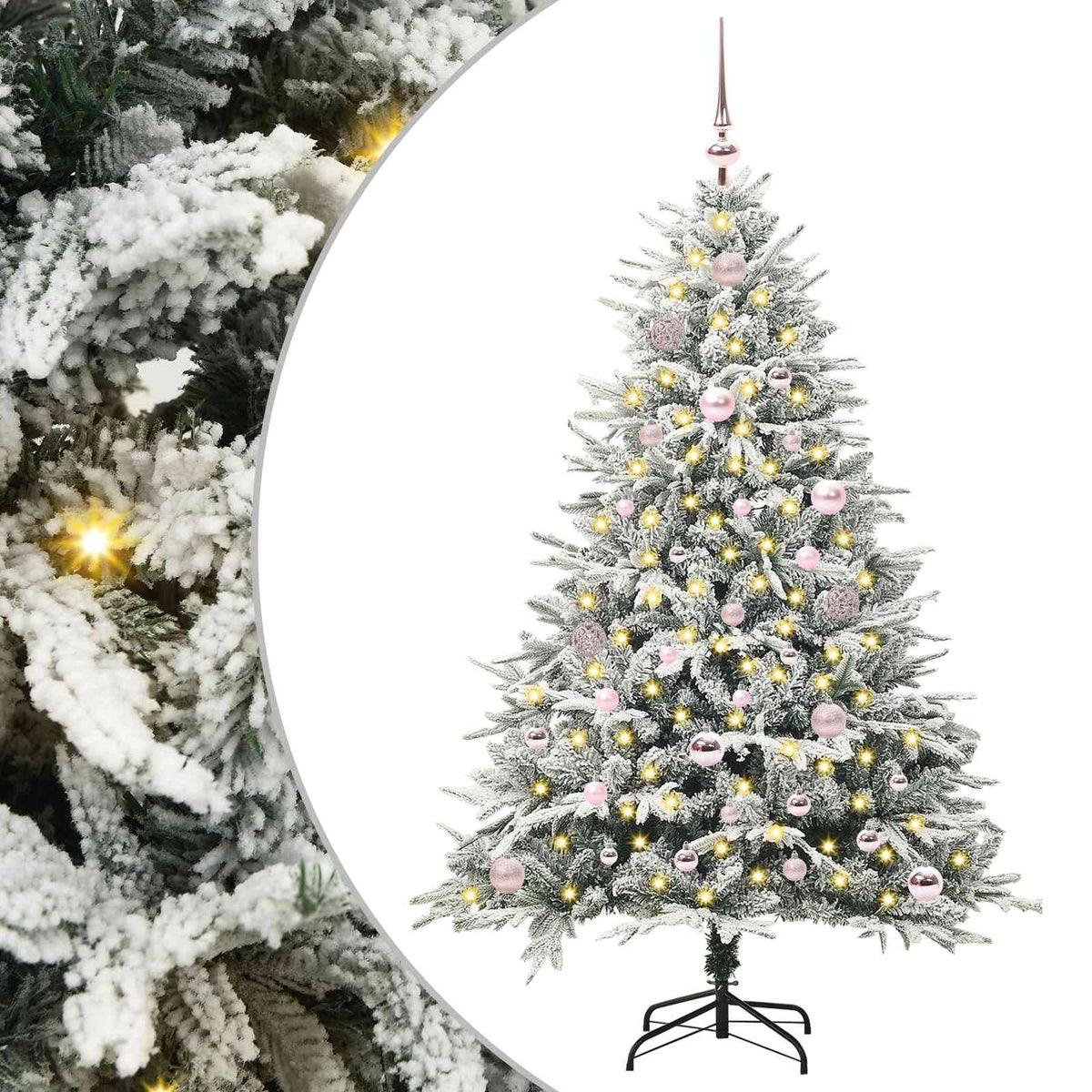 Vidaxl artificial pre-lit kerstboom met ballenset groen 150 cm