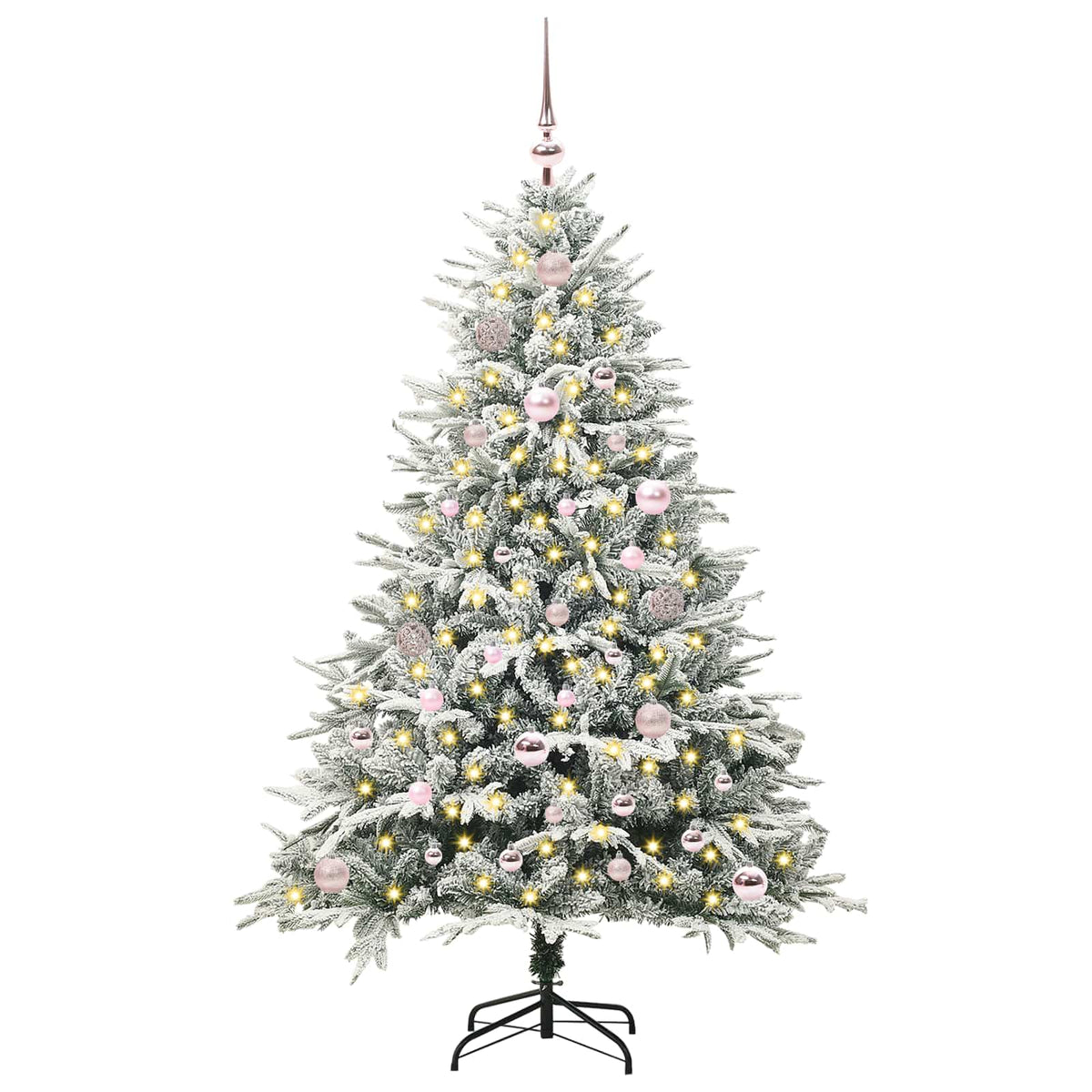 Vidaxl artificial pre-lit kerstboom met ballenset groen 150 cm