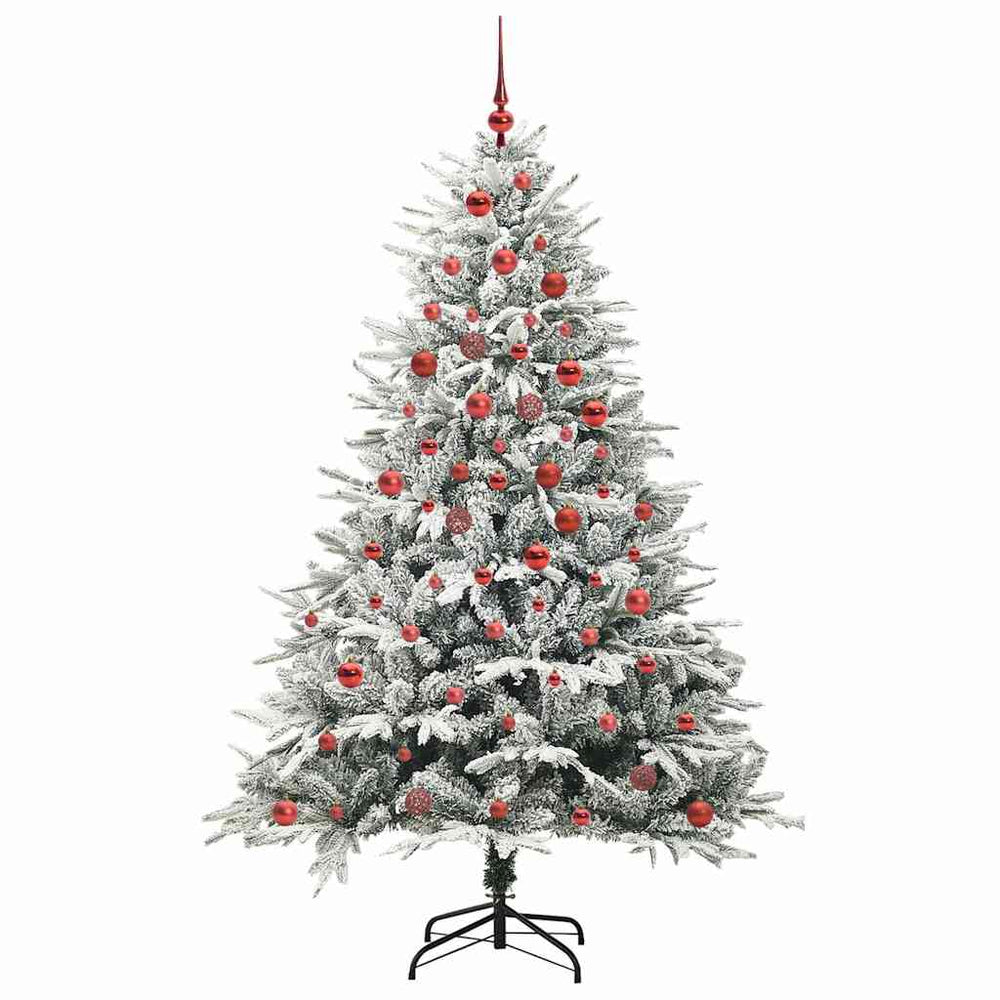 Vidaxl artificial pre-lit kerstboom met ballenset groen 180 cm
