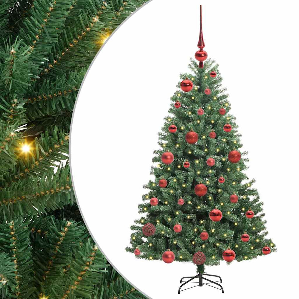 Vidaxl kunstmatige inklapbare kerstboom groen 120 cm pvc en metaal