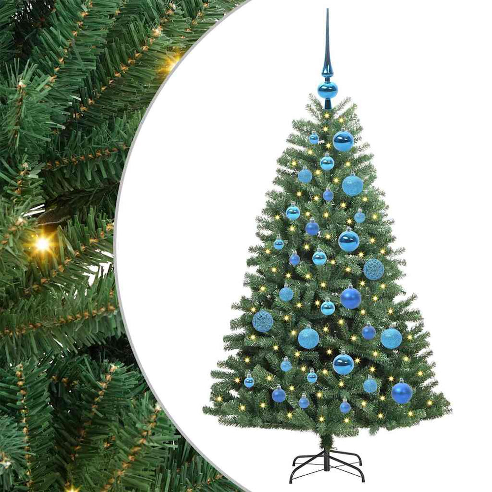 Vidaxl kunstmatige inklapbare kerstboom groen 120 cm pvc en metaal