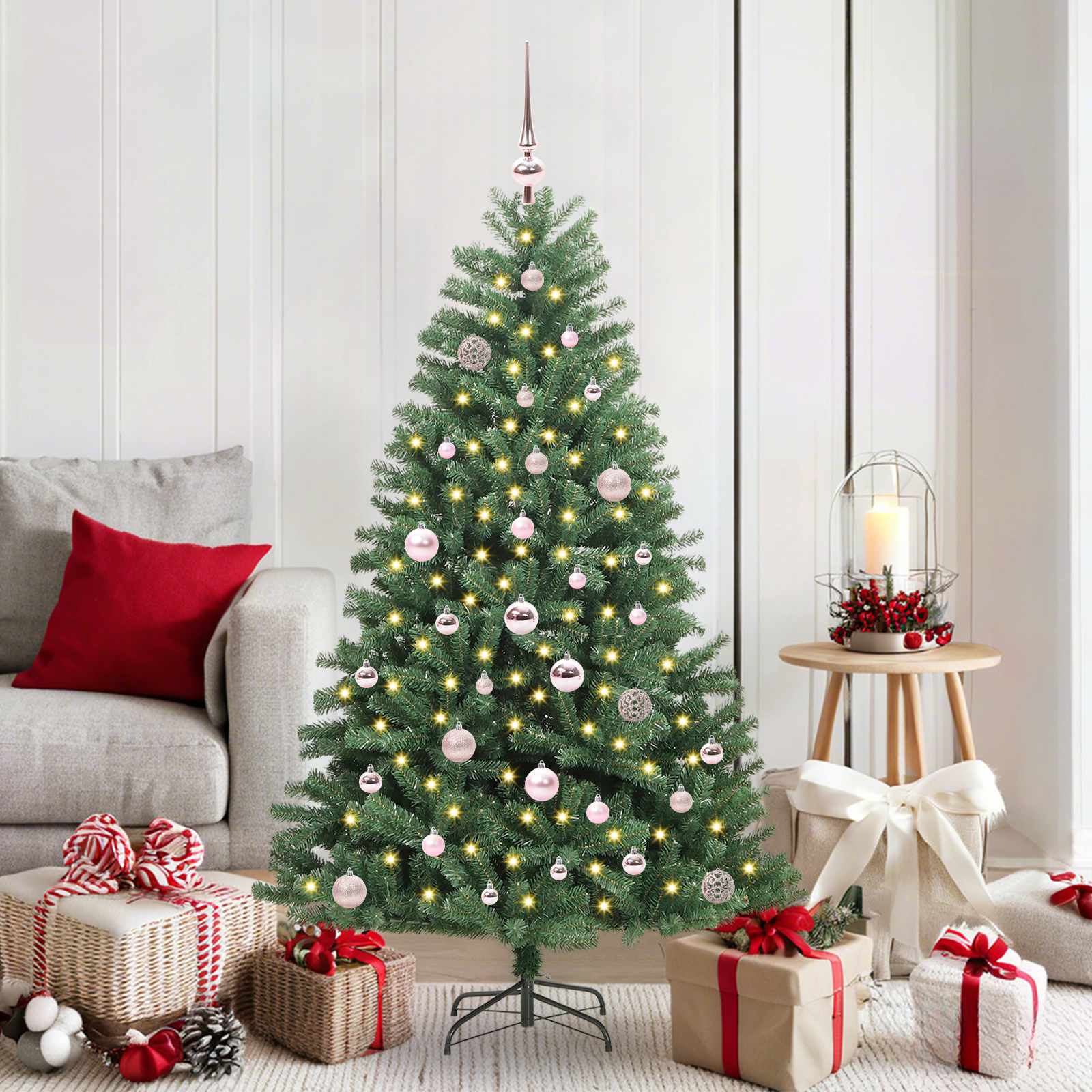 Vidaxl kunstmatige inklapbare kerstboom groen 150 cm pvc en metaal