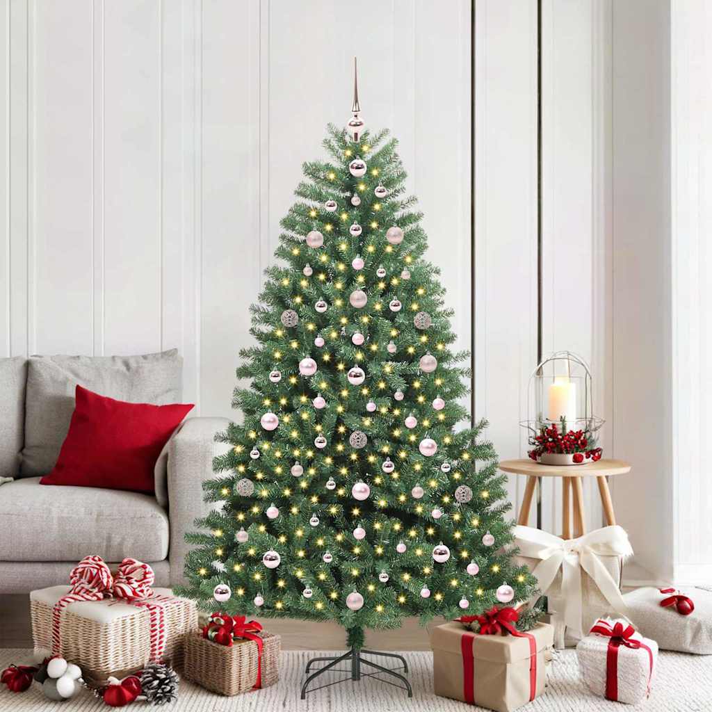 Vidaxl kunstmatige inklapbare kerstboom groen 180 cm pvc en metaal