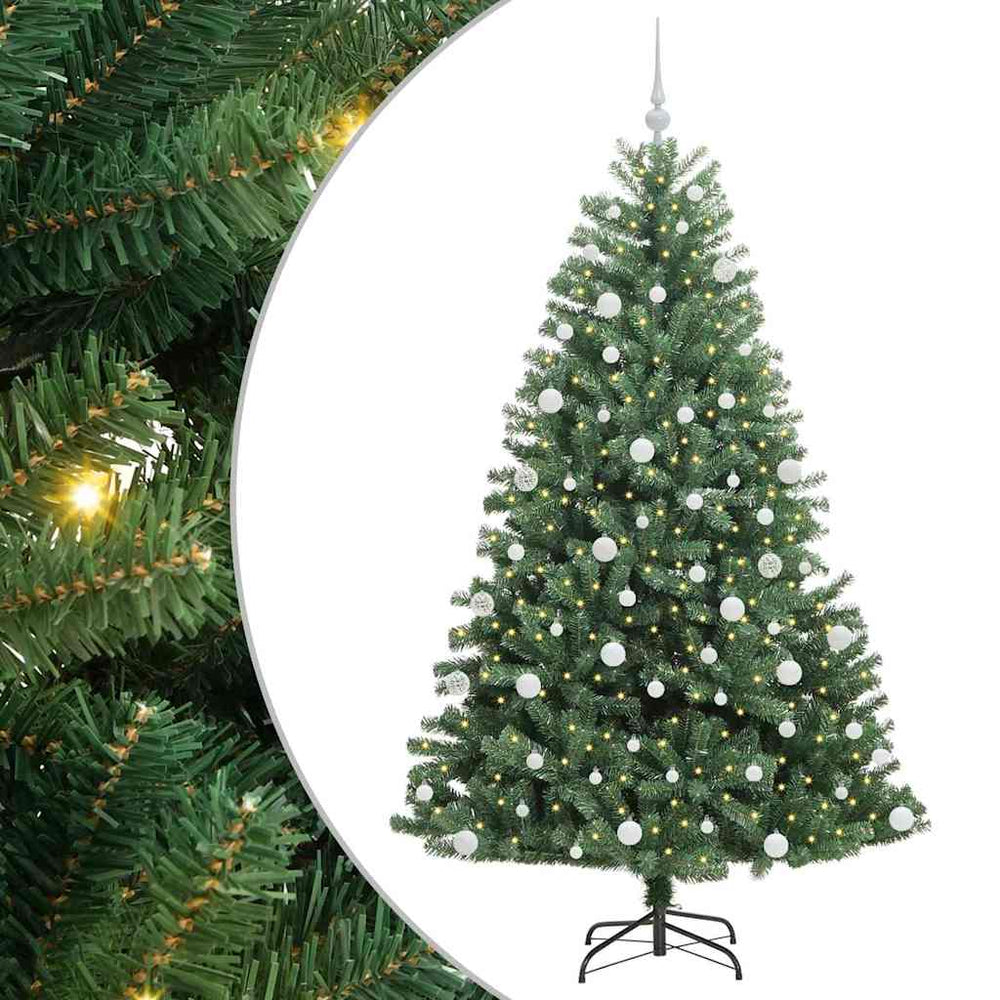 Vidaxl kunstmatige inklapbare kerstboom groen 180 cm pvc en metaal
