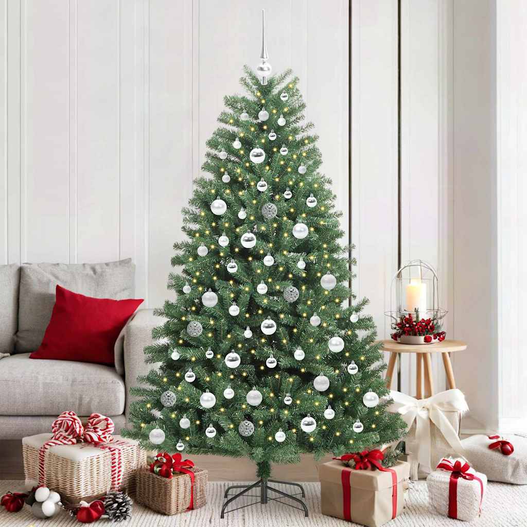 Vidaxl kunstmatige inklapbare kerstboom groen 180 cm pvc en metaal
