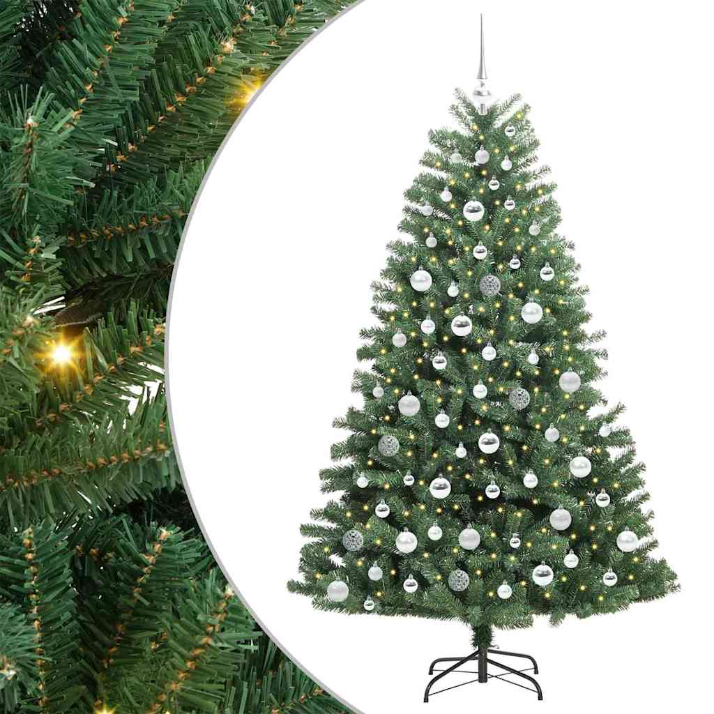 Vidaxl kunstmatige inklapbare kerstboom groen 180 cm pvc en metaal