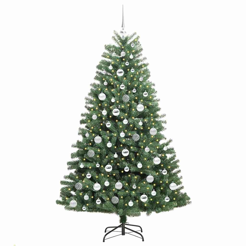Vidaxl kunstmatige inklapbare kerstboom groen 180 cm pvc en metaal