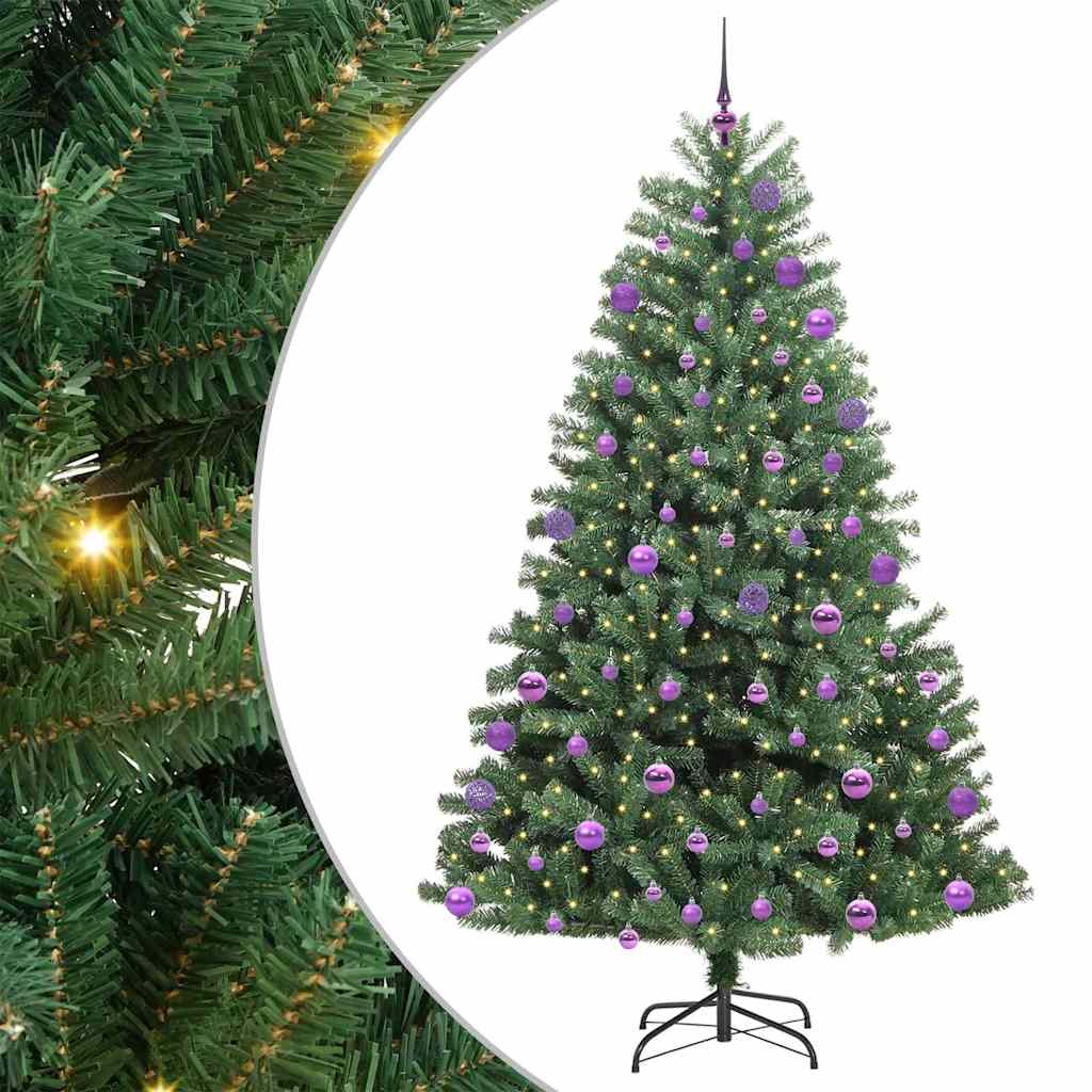 Vidaxl kunstmatige inklapbare kerstboom groen 180 cm pvc en metaal