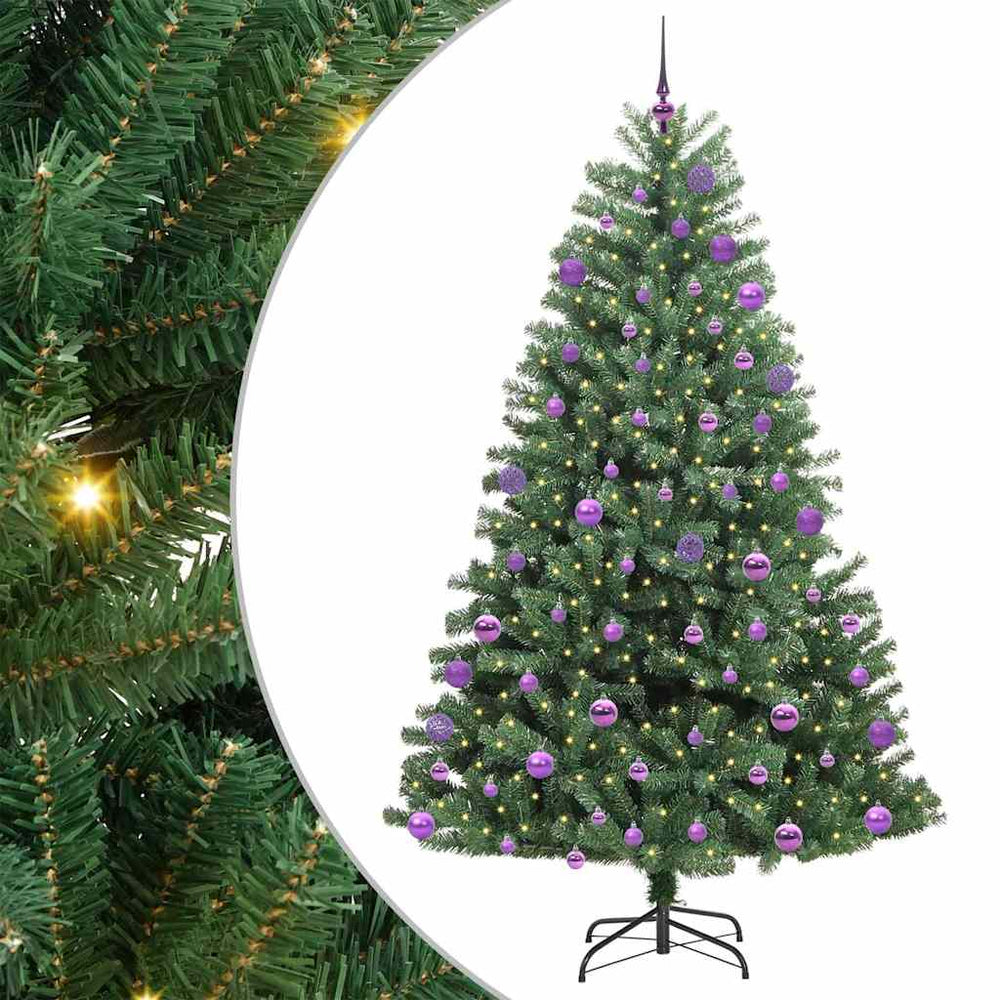 Vidaxl kunstmatige inklapbare kerstboom groen 180 cm pvc en metaal