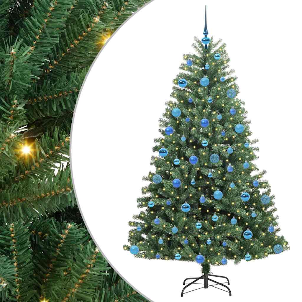 Vidaxl kunstmatige inklapbare kerstboom groen 180 cm pvc en metaal