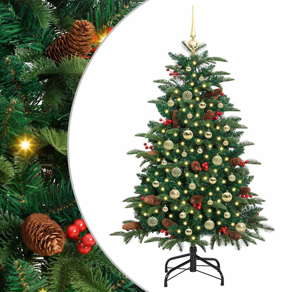 Vidaxl kunstkerstboom groen 150 cm pvc en metaal en plastic