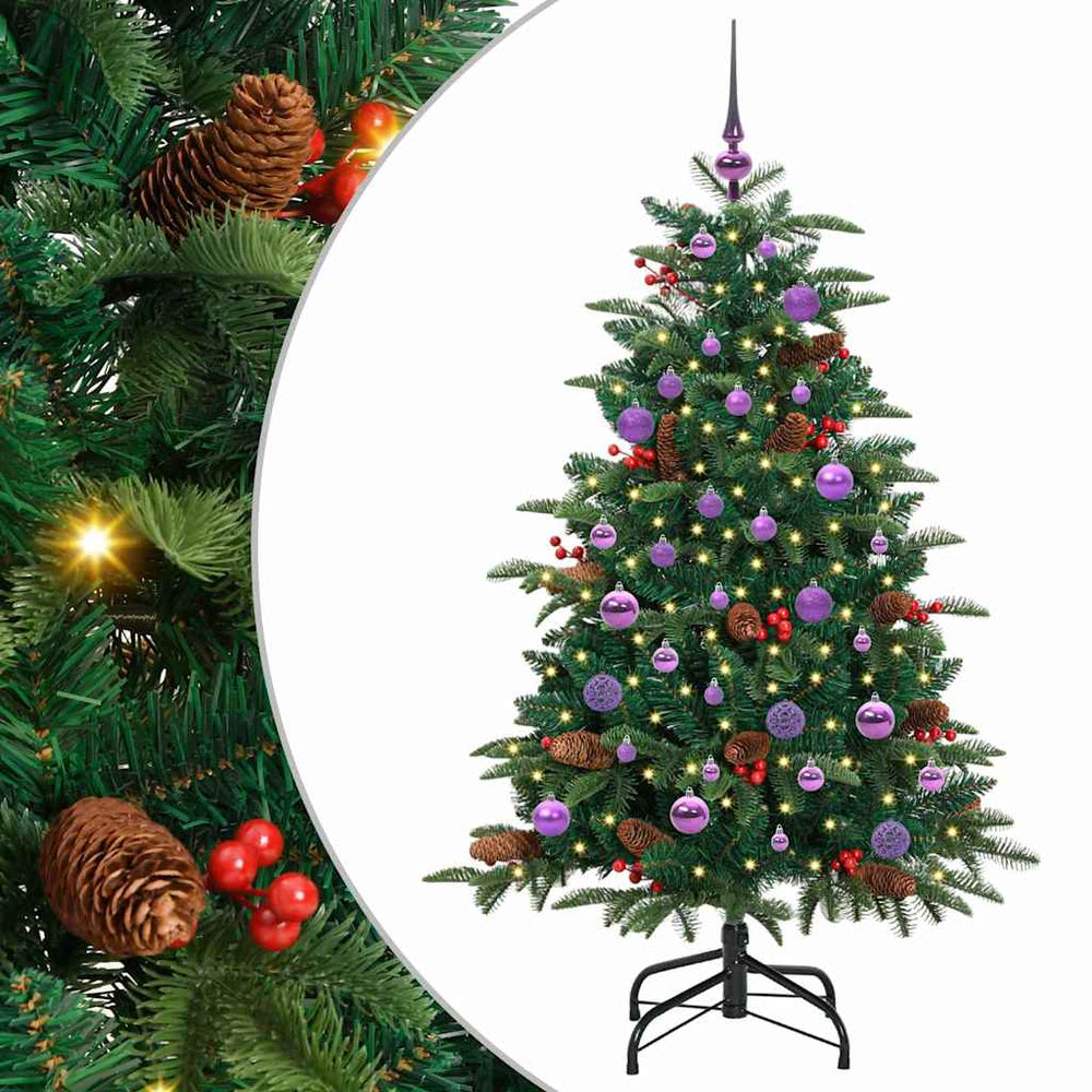 Vidaxl kunstkerstboom groen 150 cm pvc en metaal en plastic