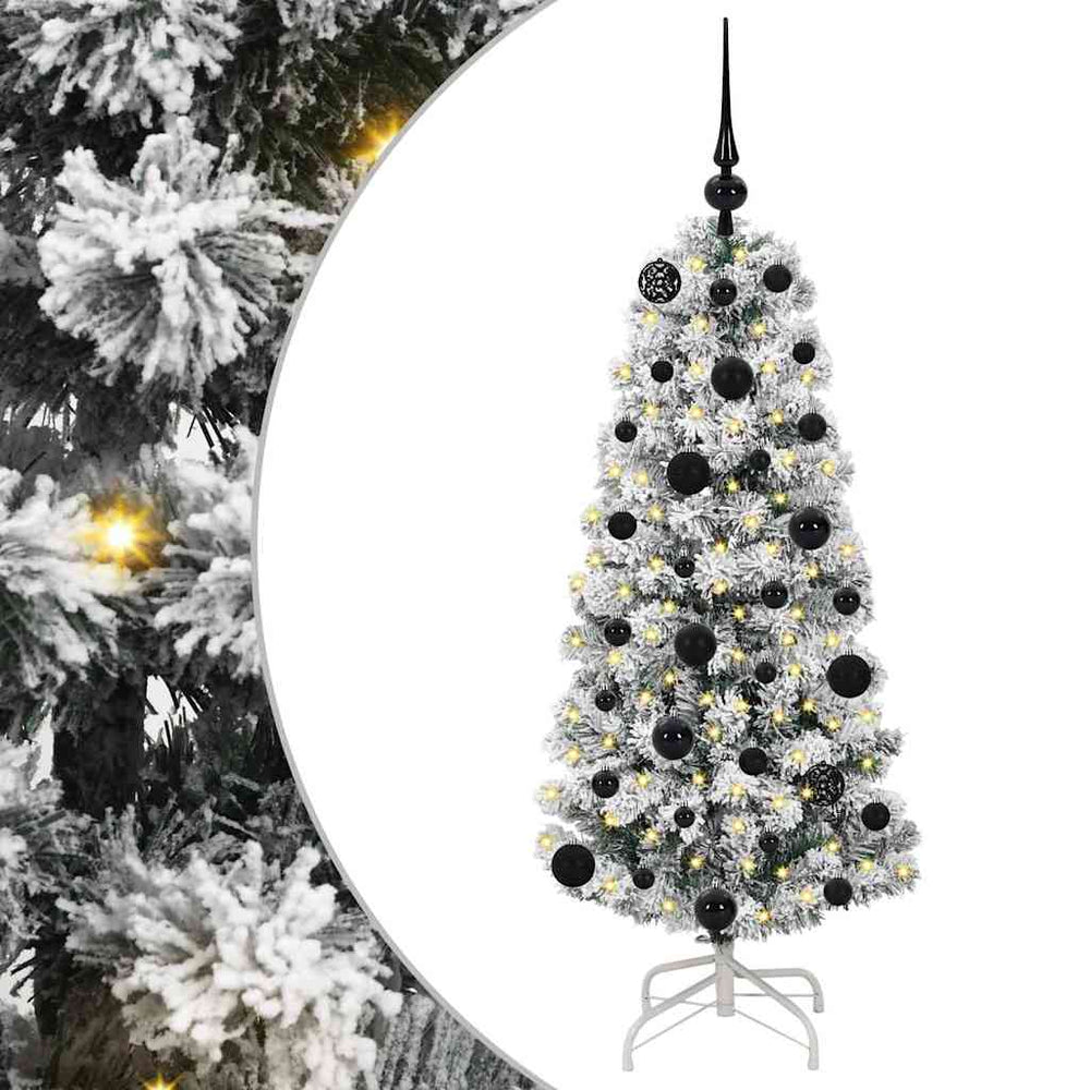 Vidaxl kunstmatige inklapbare kerstboom groen en wit 120 cm