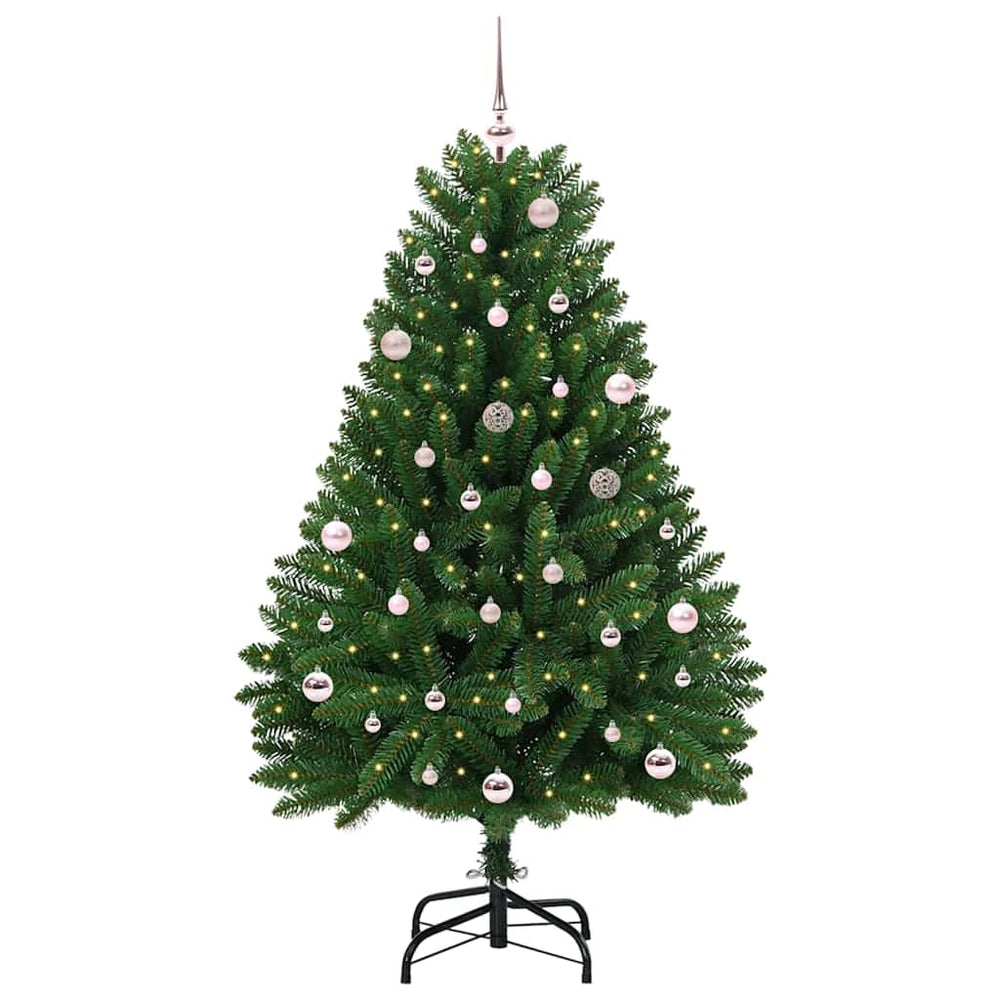 Vidaxl kunstkerstboom met 150 led groen 150 cm pvc en metaal