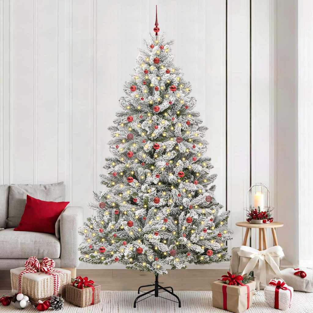 Vidaxl kunstkerstboom 240 cm 300 led's warmwit pvc en staal