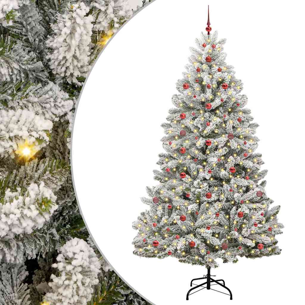 Vidaxl kunstkerstboom 240 cm 300 led's warmwit pvc en staal