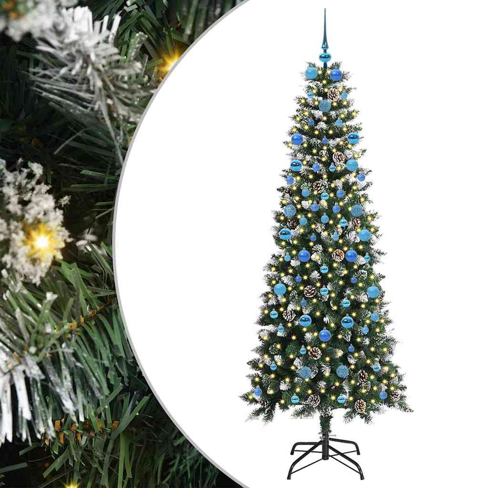 Vidaxl kunstkerstboom met 300 led groen 210 cm pvc en plastic en staal