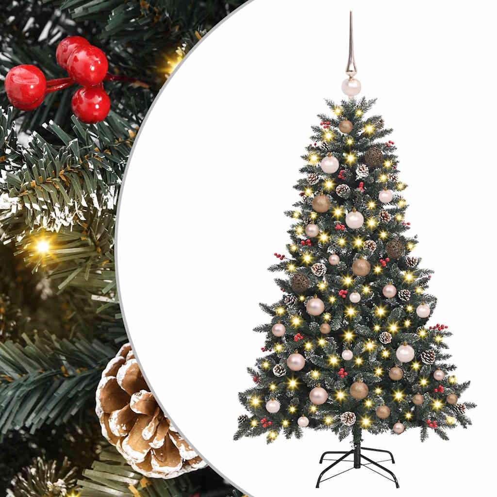Vidaxl kunstkerstboom met 150 led groen 150 cm pvc en plastic en staal