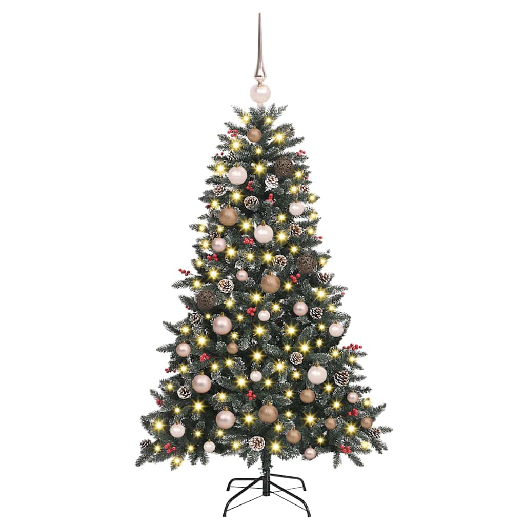 Vidaxl kunstkerstboom met 150 led groen 150 cm pvc en plastic en staal
