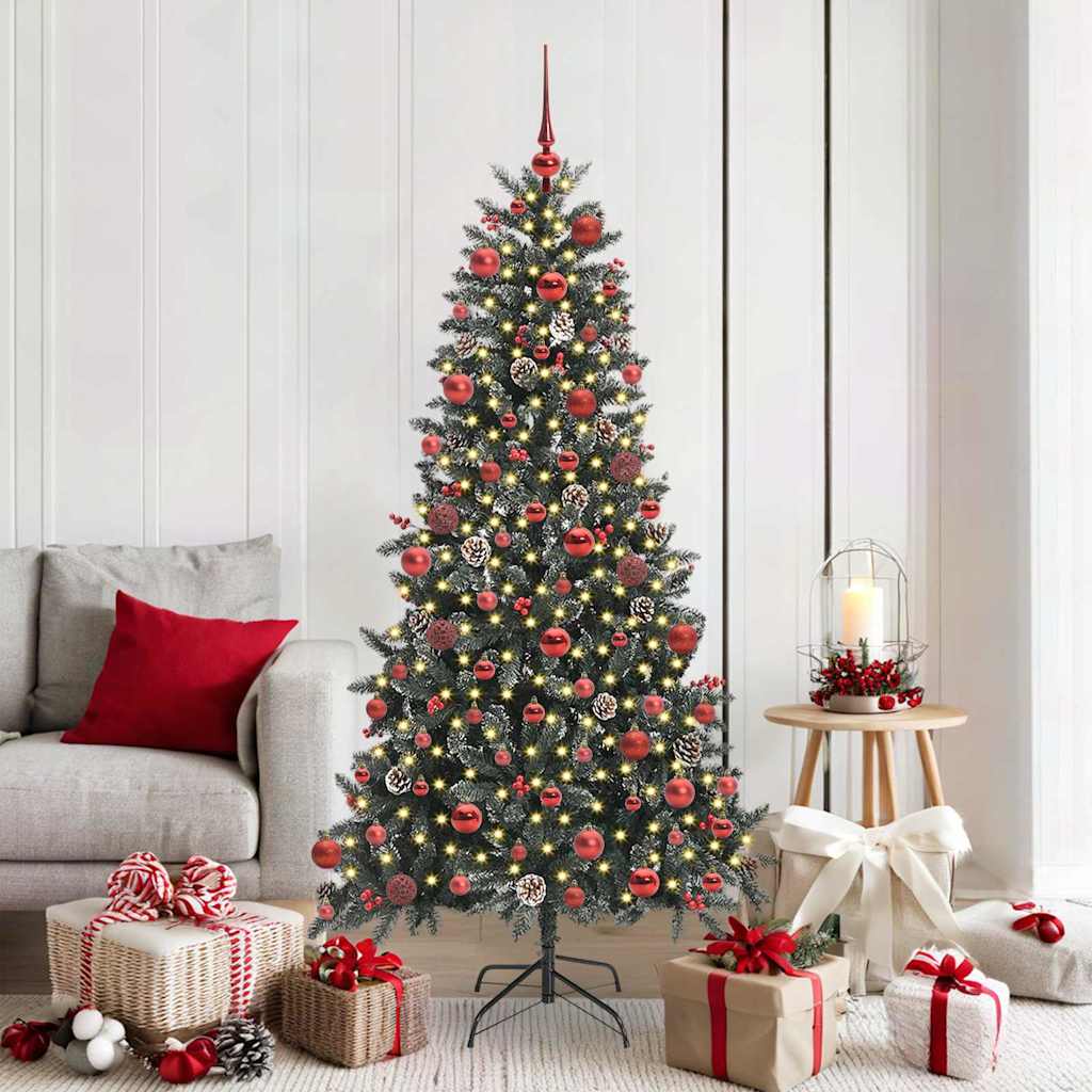 Vidaxl kunstkerstboom met 300 led groen 180 cm pvc en plastic en staal