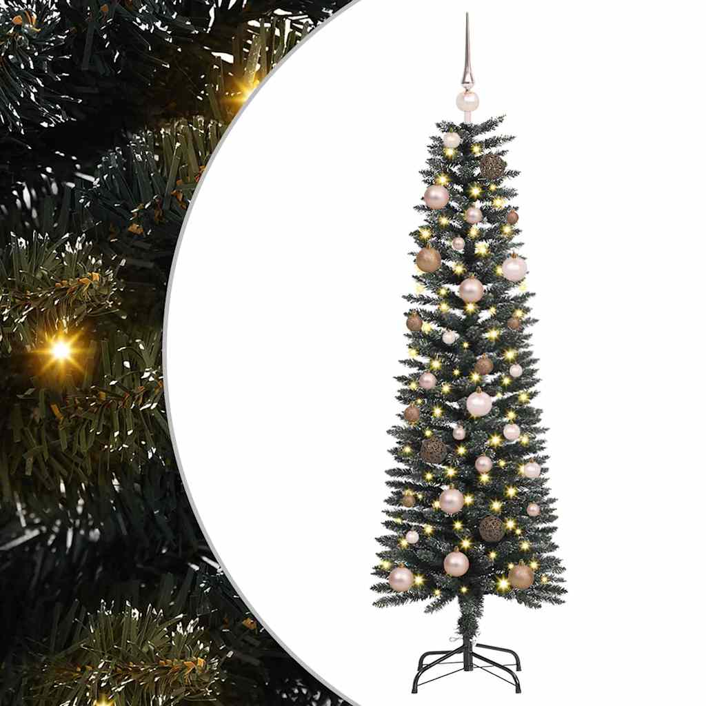 Vidaxl kunstkerstboom met 150 led groen 150 cm pvc en plastic en staal