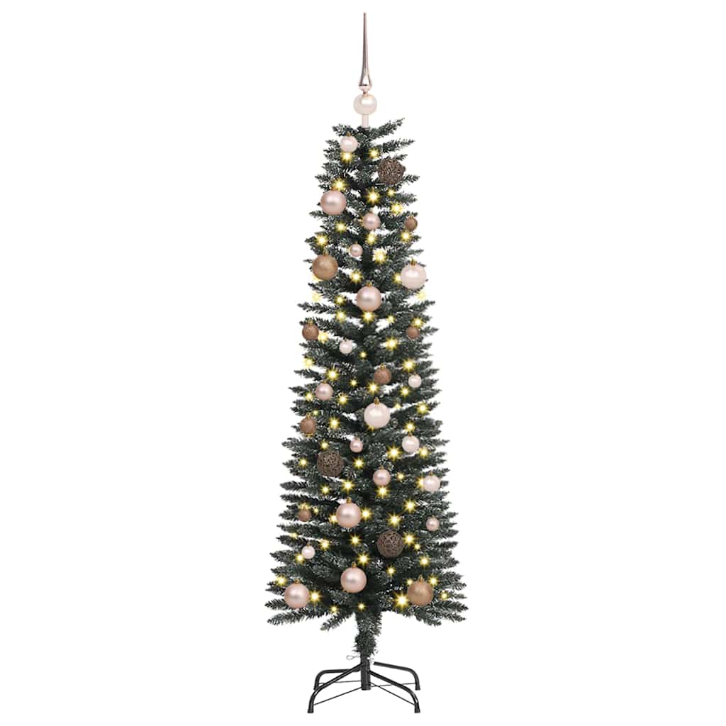 Vidaxl kunstkerstboom met 150 led groen 150 cm pvc en plastic en staal