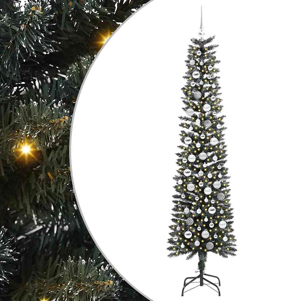 Vidaxl kunstkerstboom met 300 led groen 210 cm pvc en plastic en staal