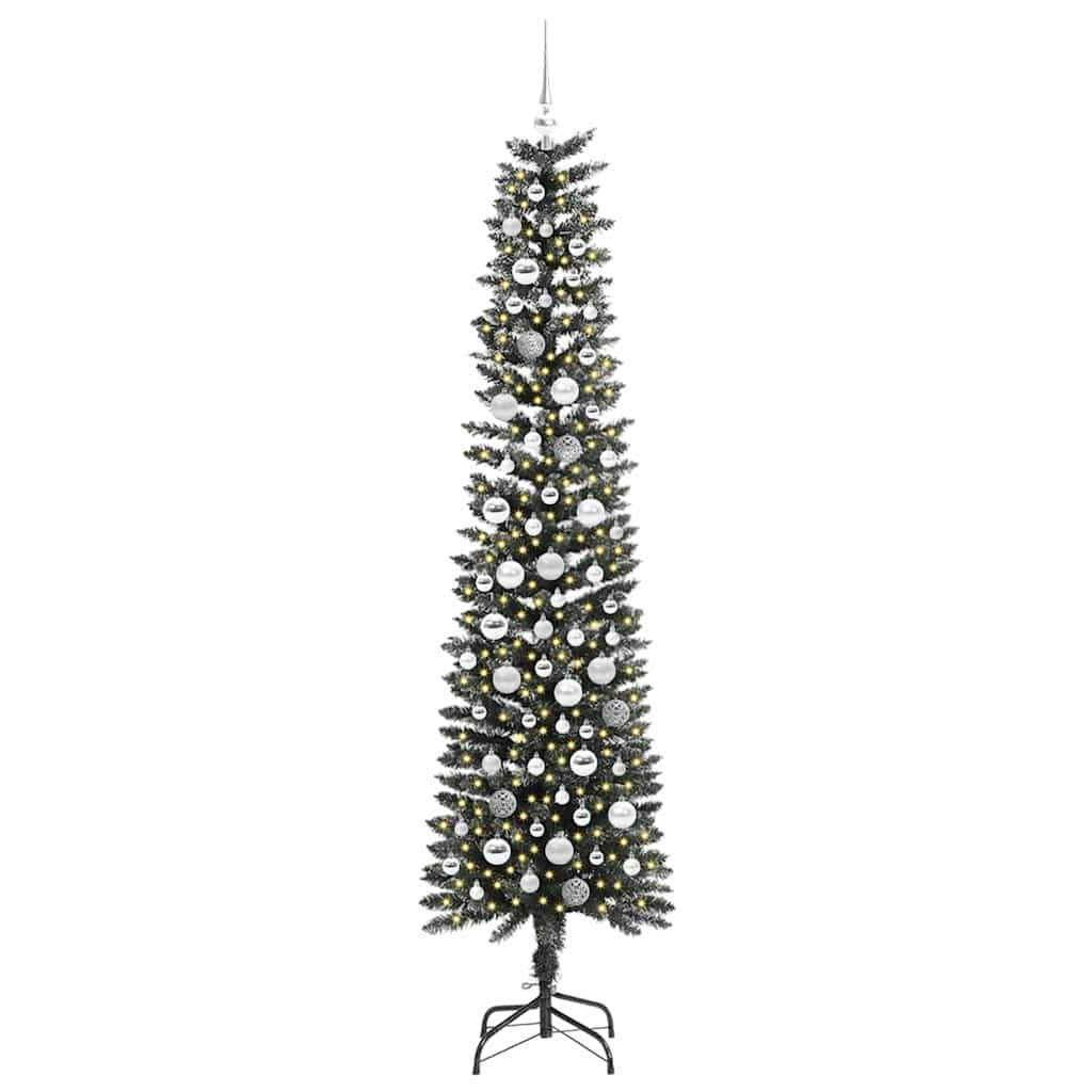 Vidaxl kunstkerstboom met 300 led groen 210 cm pvc en plastic en staal