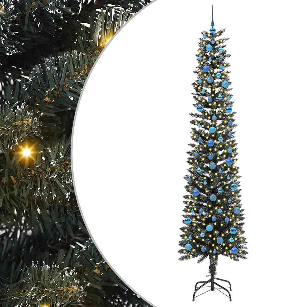 Vidaxl kunstkerstboom met 300 led groen 240 cm pvc en plastic en staal