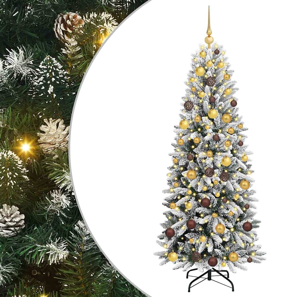 Vidaxl kunstkerstboom wit 180 cm pvc en plastic en staal en pe
