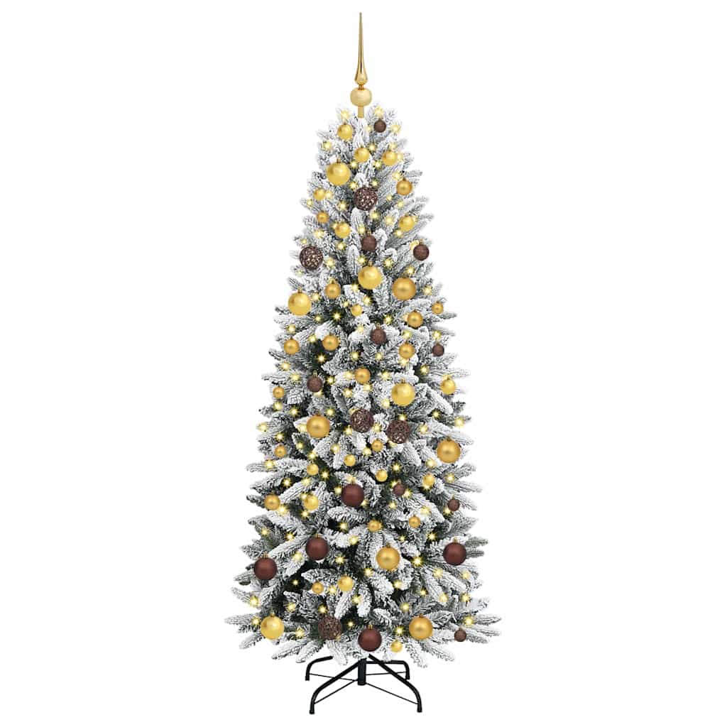 Vidaxl kunstkerstboom wit 180 cm pvc en plastic en staal en pe