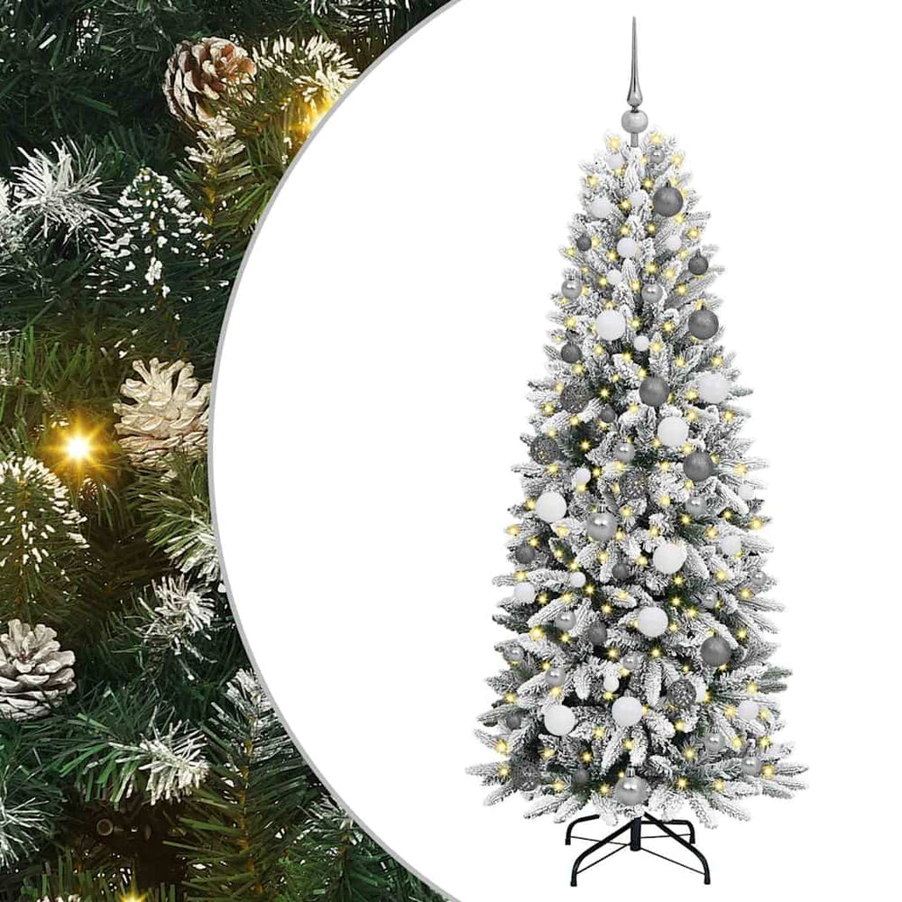 Vidaxl kunstkerstboom wit 180 cm pvc en plastic en staal en pe