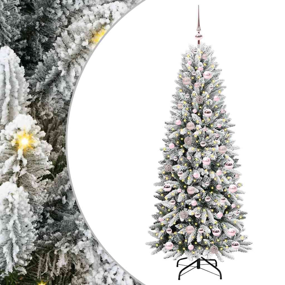 Vidaxl kunstkerstboom wit 180 cm pvc en plastic en staal en pe