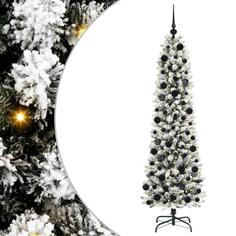 Vidaxl kunstkerstboom met 300 led wit 180 cm pvc en metaal en plastic