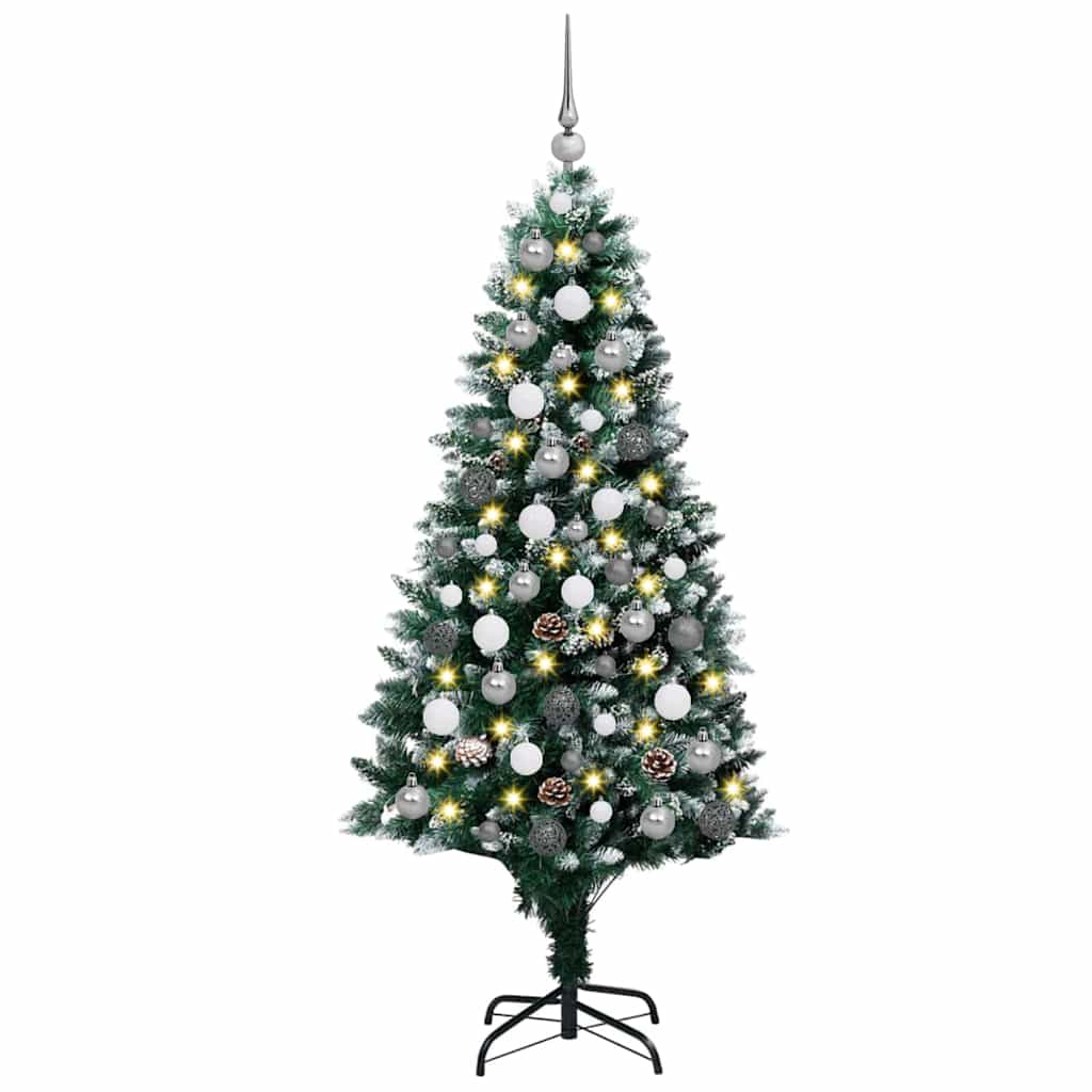 Vidaxl kunstkerstboom groen 180 cm pvc en staal en kunststof