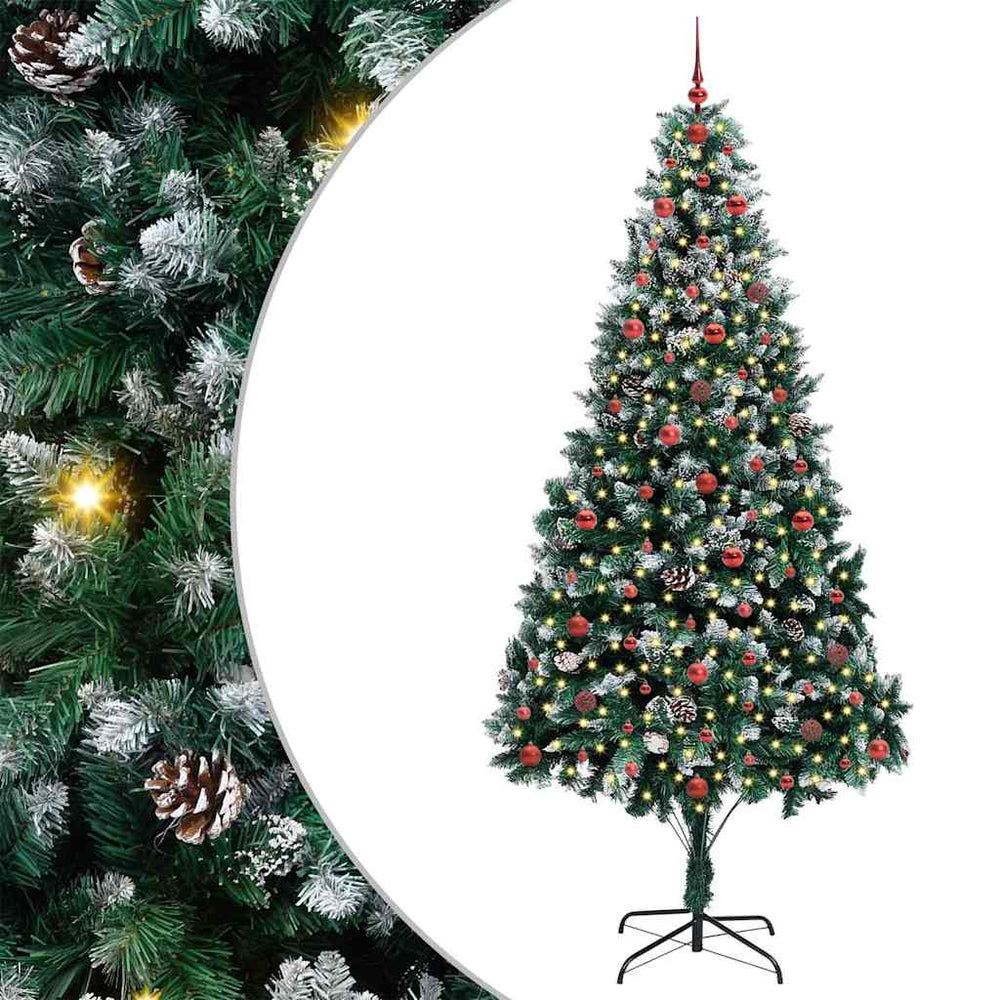 Vidaxl kunstkerstboom groen 240 cm pvc en staal en kunststof