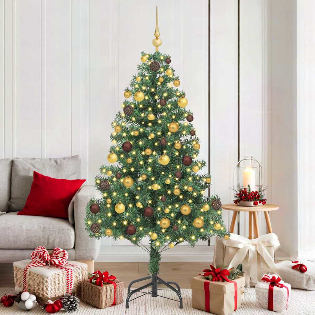 Vidaxl kerstboom met 300 led met standaard groen 180 cm pvc