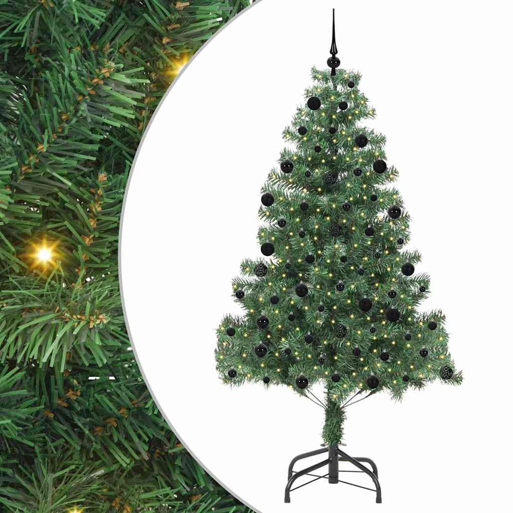 Vidaxl kerstboom met 300 led met standaard groen 210 cm pvc