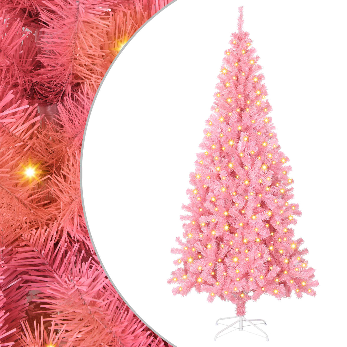 Vidaxl kerstboom roze 180 cm pvc