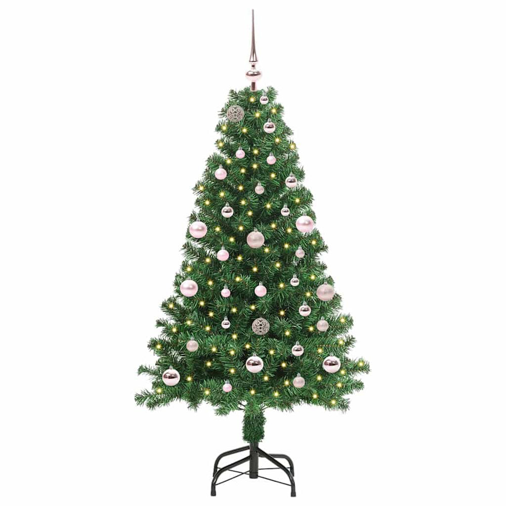 Vidaxl kunstkerstboom groen 150 cm pvc en staal en kunststof